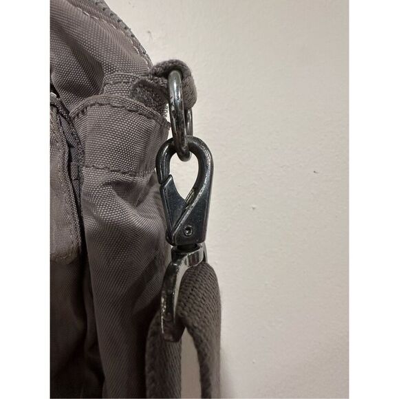 Vintage Kipling Saddle Messenger Bag with Strap Gray - Picture 4 of 7